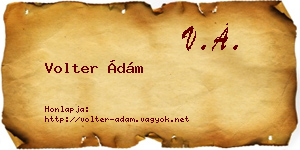 Volter Ádám névjegykártya